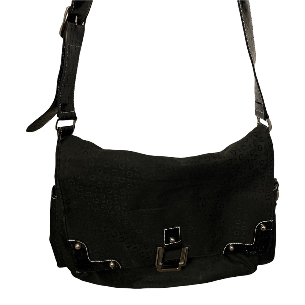 Guess Black Laptop Messenger Bag